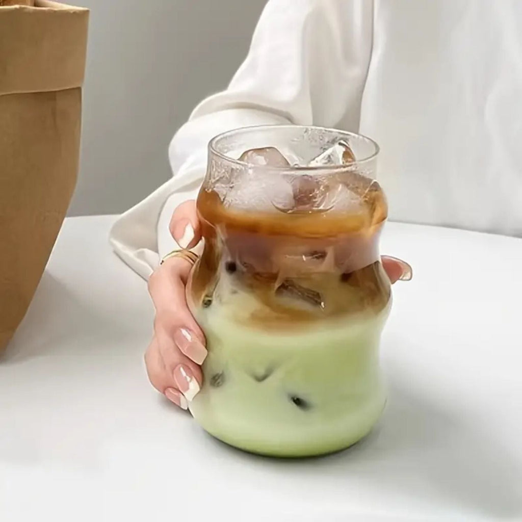 Bela Wave Glasses Set | 510ml Capacity, Includes Reusable Straws