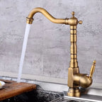Brassora: Vintage Kitchen Faucet Made of Solid Brass – 360° Swivel & Durable