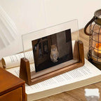 Bela U-Shaped Photo Frame | Solid Wood & Acrylic, Minimalist Display