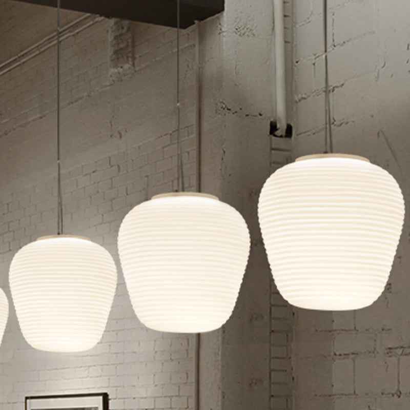 Bento Hanglamp | Geribbeld Glas, E27 Fitting