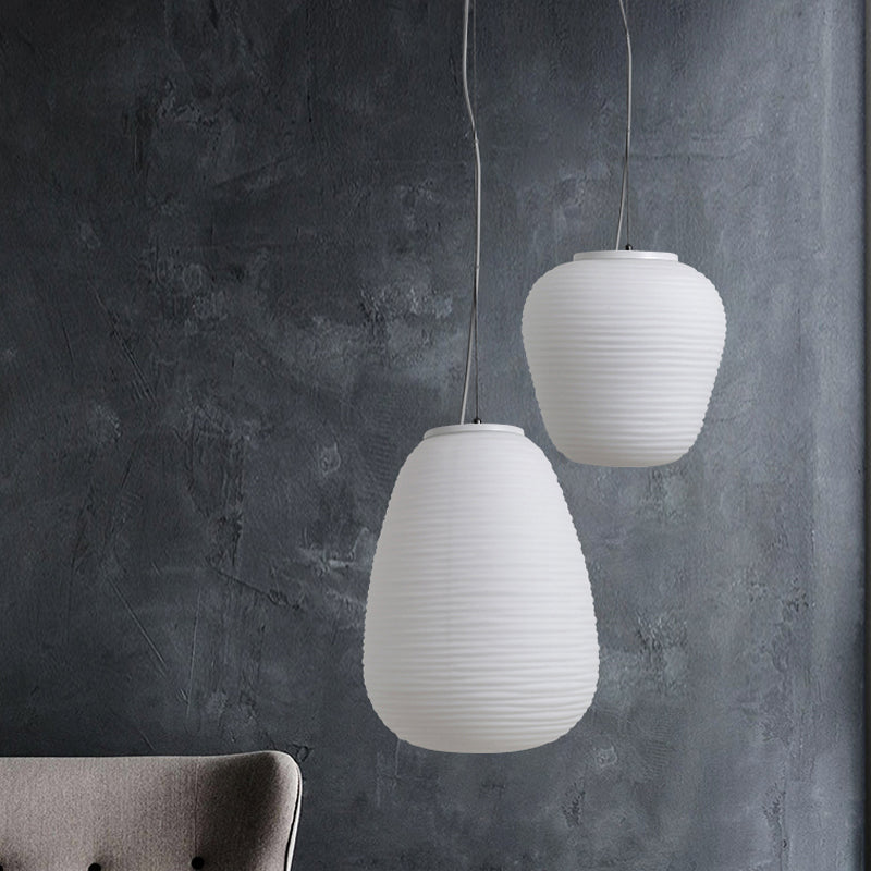 Bento Hanglamp | Geribbeld Glas, E27 Fitting