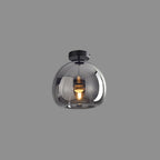 Bela Ceiling Light | Vintage Amber Bubble Glass Shade
