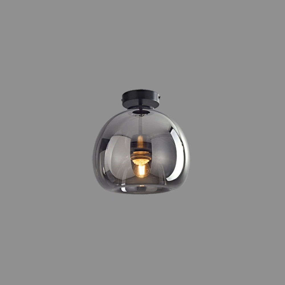Bela Ceiling Light | Vintage Amber Bubble Glass Shade