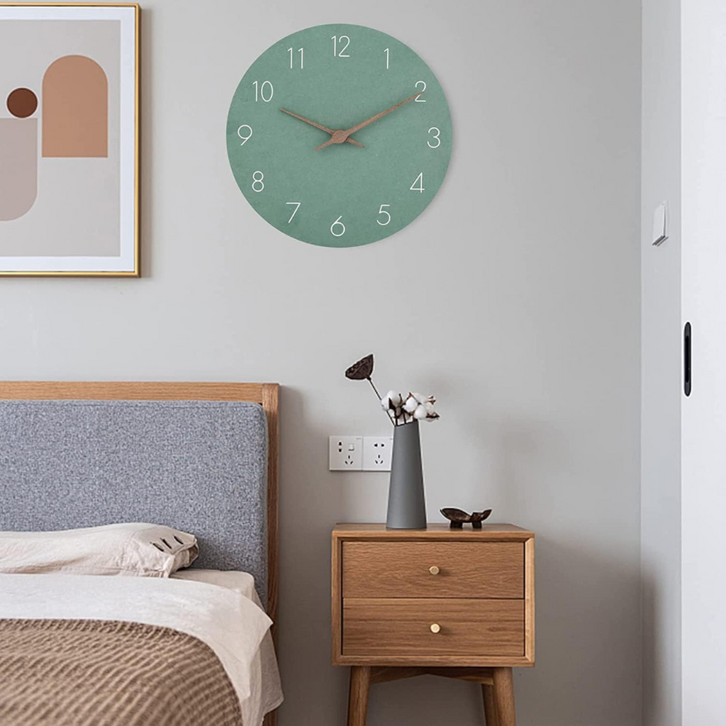 Nora Wall Clock | Silent Quartz Movement, Natural Wood Design