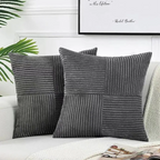 Bello Corduroy Cushion Cover | Soft Ribbed Velvet, Hidden Zipper