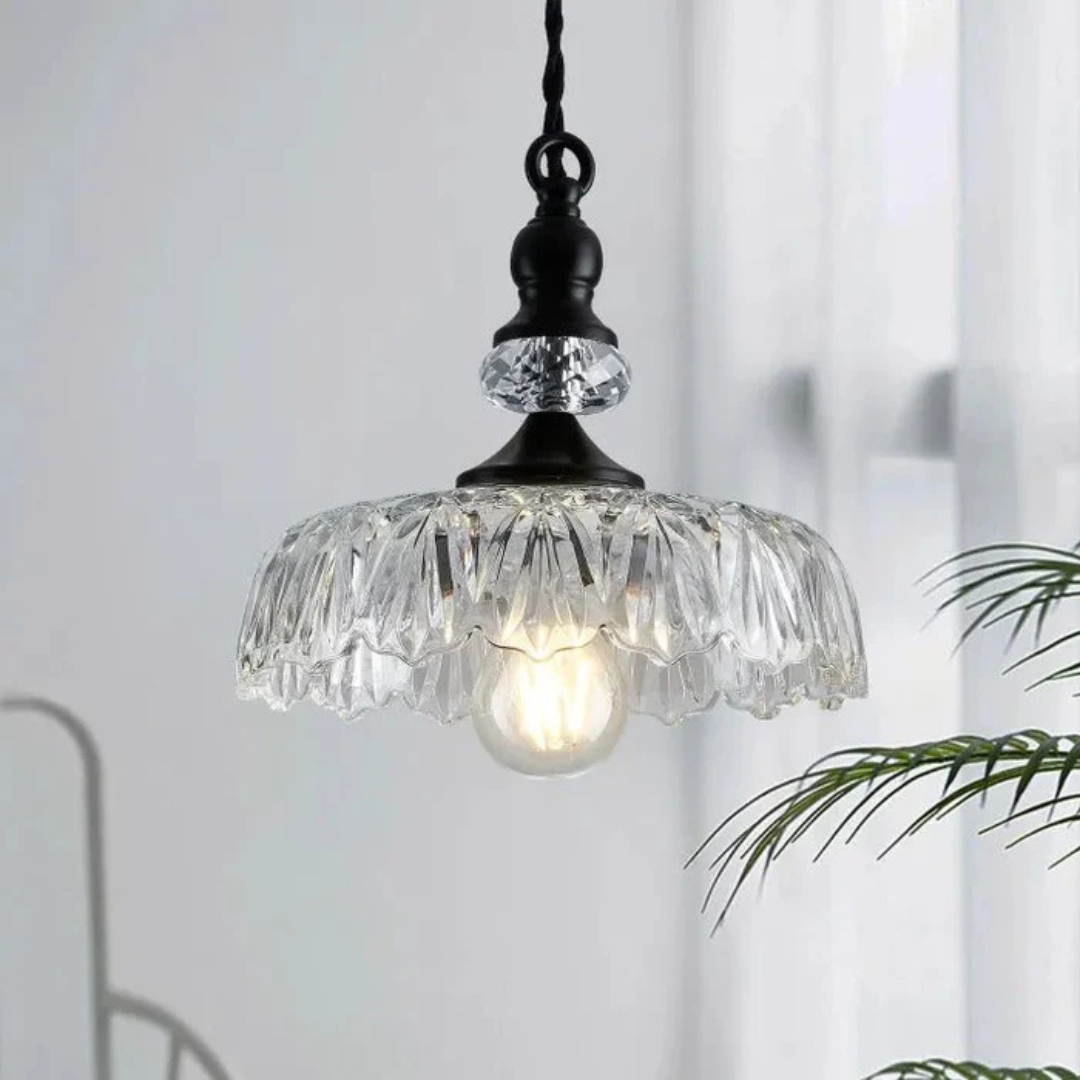 Aelius - Stylish Old-Fashioned Glass Hanging Lamp