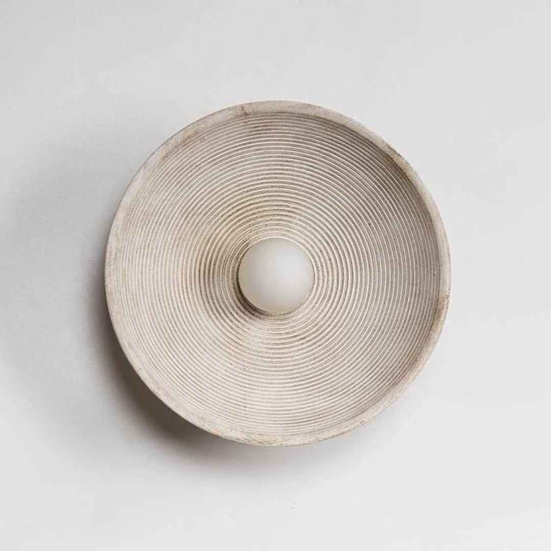 Enso Wall Lamp | Textured Pasta Resin, Japandi Design