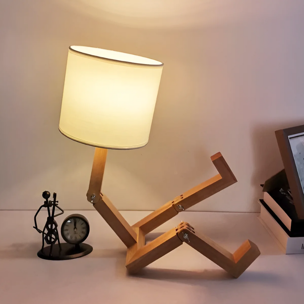 Rilo Table Lamp | Adjustable Wooden Design, Soft Warm Glow