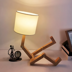 Rilo Table Lamp | Adjustable Wooden Design, Soft Warm Glow