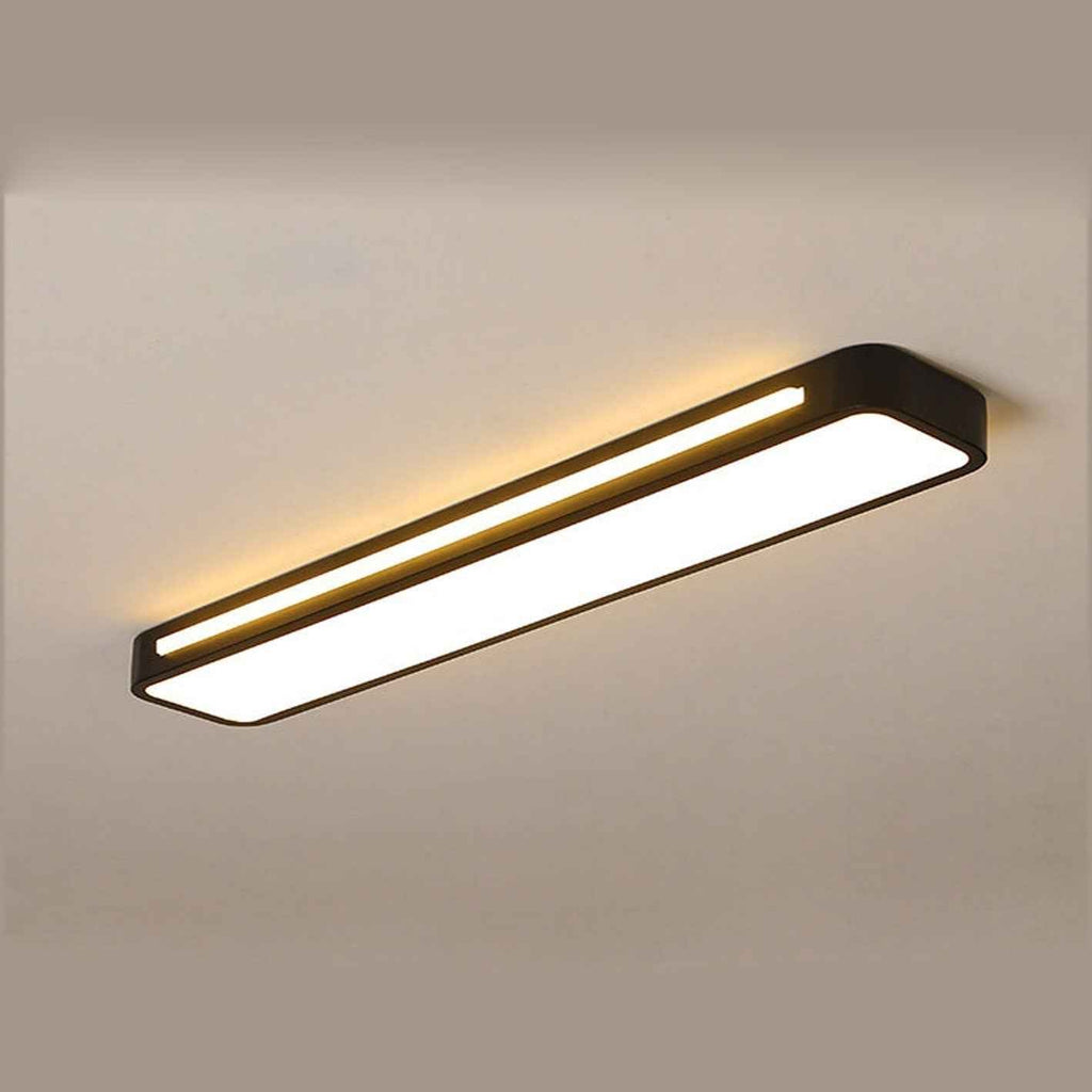 Scandinavian Minimalist Long LED Flush Mount Ceiling Fixture