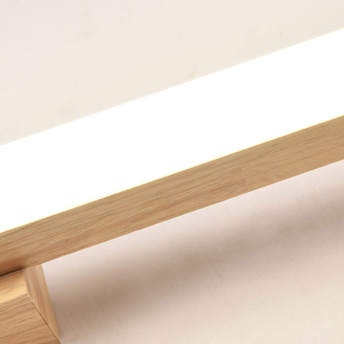 Nordic Minimalist Wooden LED Wall Sconce - Long Strip Vanity Light