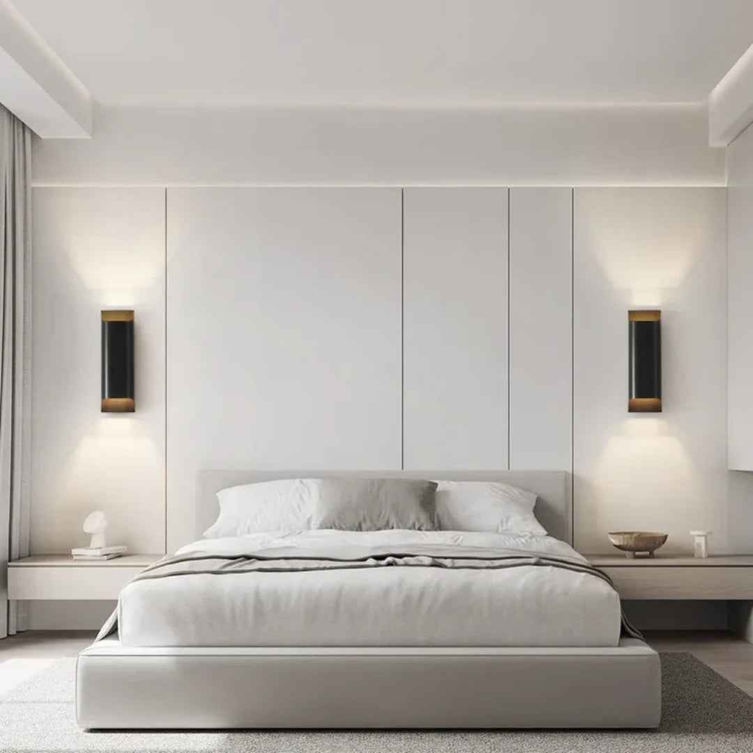 Celo Wandlamp | Moderne Up & Down Glow, Brushed Gold or Matte Black