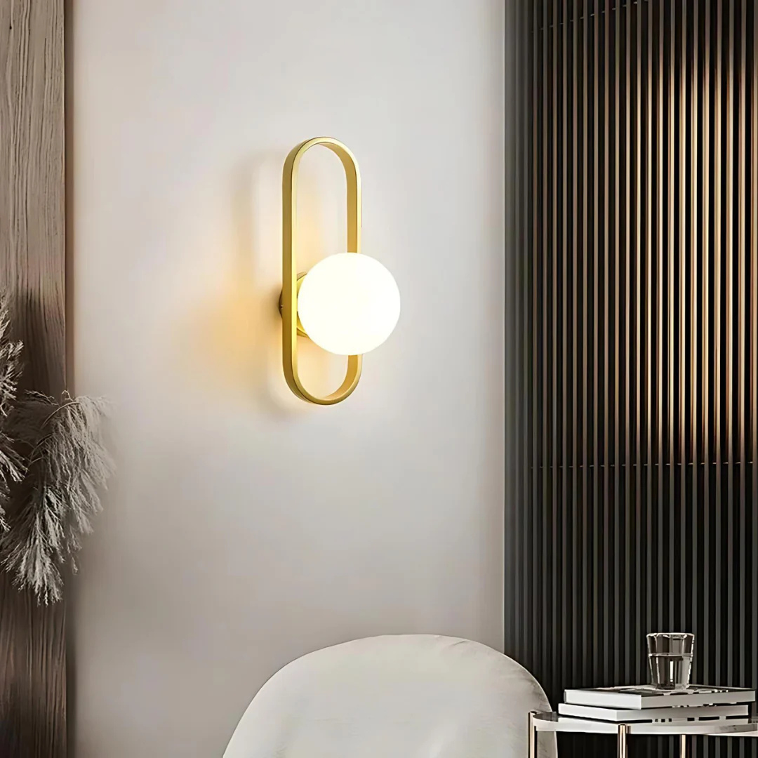 Bela Wandlamp | Glas & Metaal, Zachte Lichtverspreiding