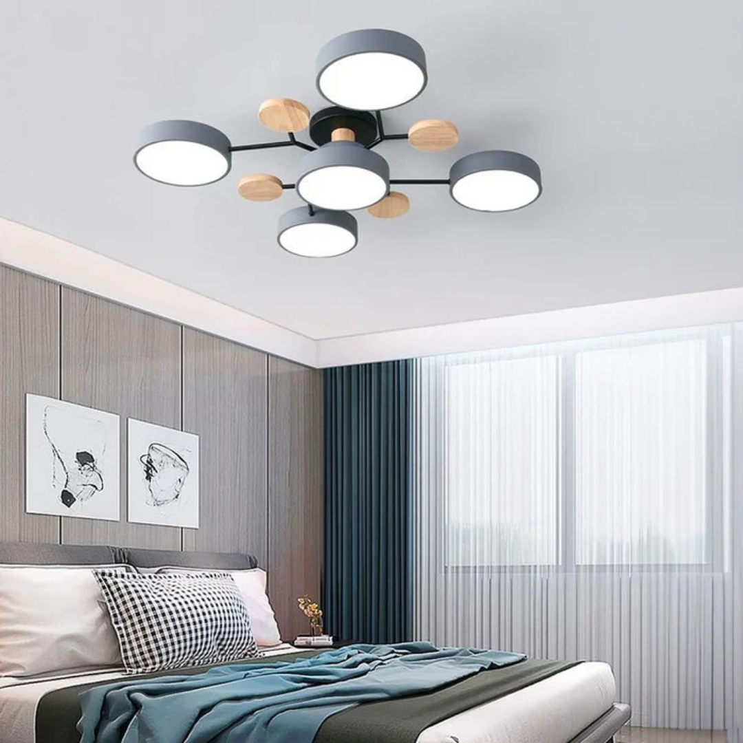 Cirno LED Plafondlamp | Modern Design met Houten Accenten