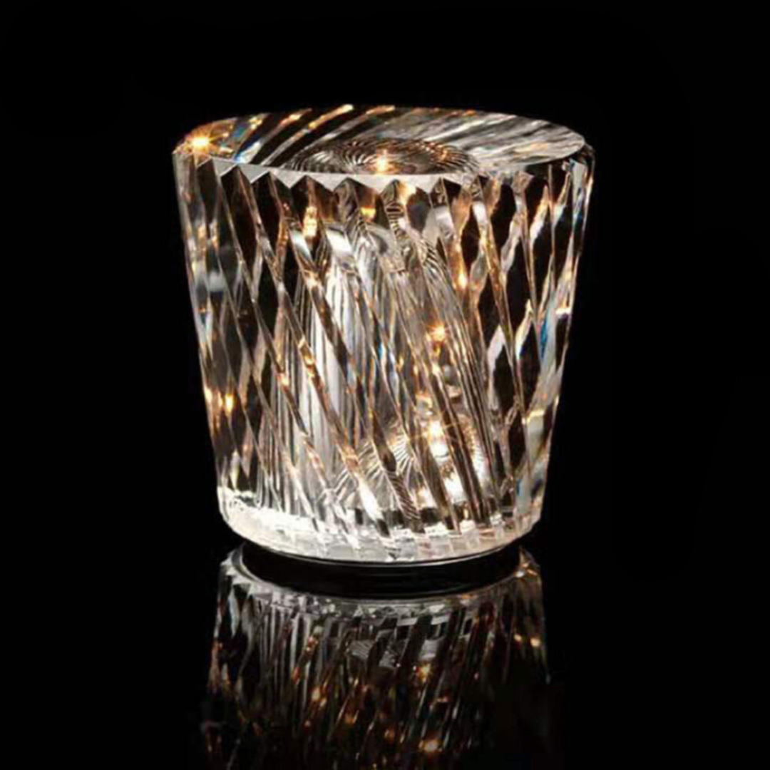 Crescendo Crystal Table Lamp | USB Rechargeable, Elegant Design