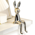 Clavra - Shimmering Ceramic Rabbit Statue