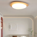 Nordic Style Iron Wood Grain Pebble LED Flush Mount Ceiling Fixture