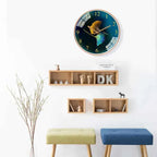 Fiora Wall Clock | Elegant Floral Design, Silent Quartz Mechanism