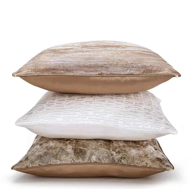 Aureo Luxe Sierkussenhoes | Elegant Glanzend Patroon, 45x45 cm