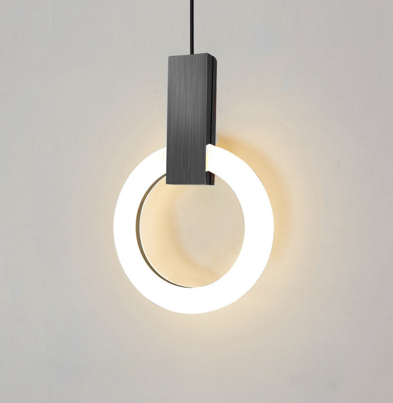 NordCirca: Minimalist LED Pendant Lamp with Acrylic Ring – for Modern Living & Entrance Areas
