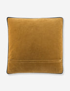 Cleo Throw Pillow | Velvet with Piping Detail