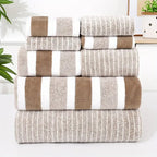 8-Piece Luxury Bath Towel Set in Plush Coral Fleece – Quick-Drying, Soft, Machine Washable Towels for Everyday Use