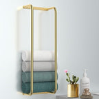 StilRaum: Towel Holder Bathroom – Elegant Wall Mount Made of Stainless Steel, Stable & Decorative for Small Bathrooms