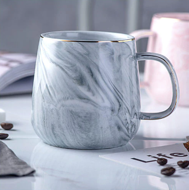 Mira Ceramic Mug | Unique Marble Pattern, Dishwasher Safe