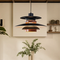 MerceroLux: Pendant Light made of Aluminum & Wood with 4 Adjustable Shades & E27 Socket – for Dining Areas & Children's Rooms