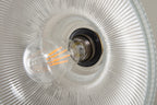 Retro Striped Glass Pendant Light with 1-Lamp Design