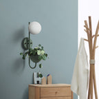 Sphere 1-Light Wall Sconce with Storage Box and Planter Decoration