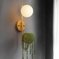 Sphere 1-Light Wall Sconce with Storage Box and Planter Decoration