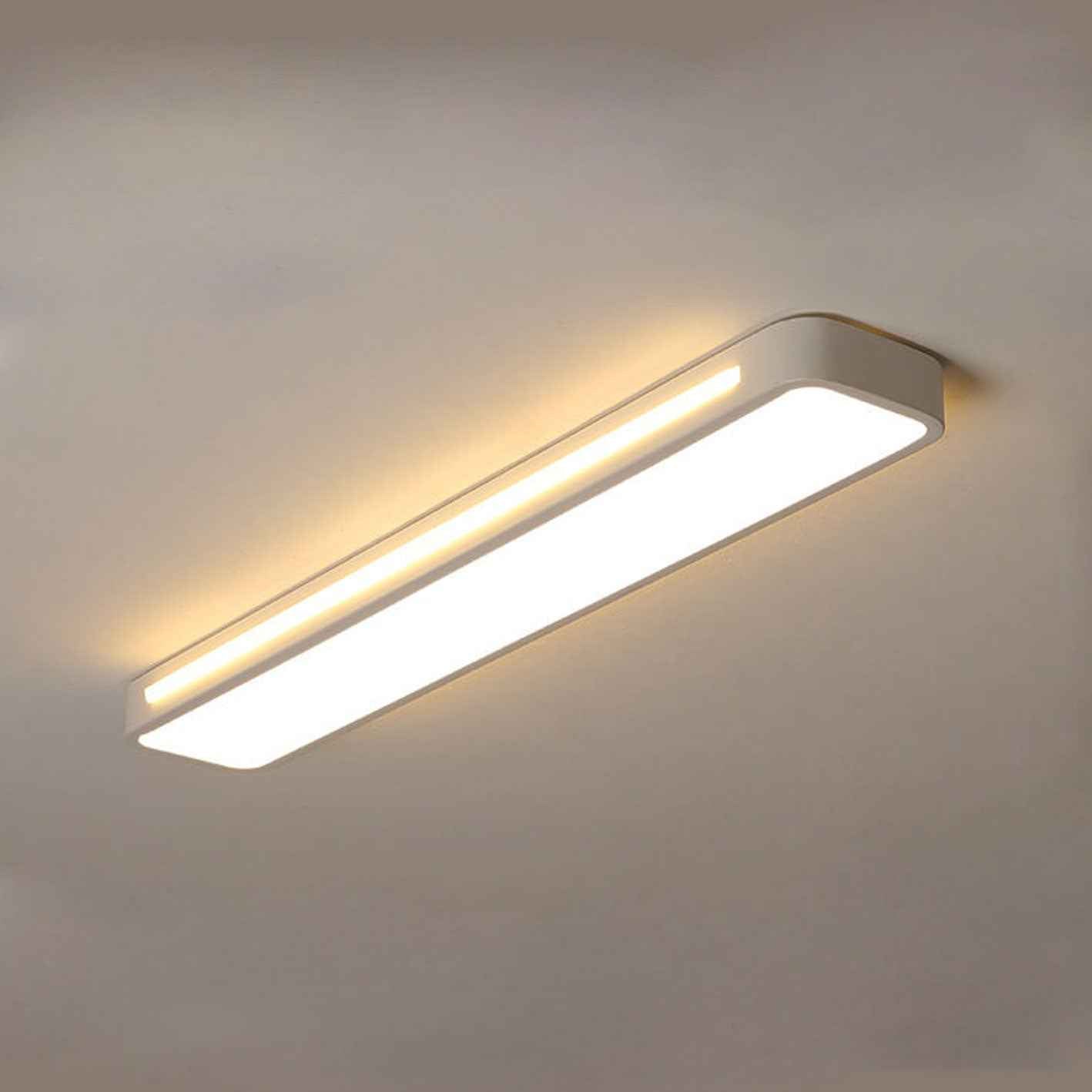 Scandinavian Minimalist Long LED Flush Mount Ceiling Fixture