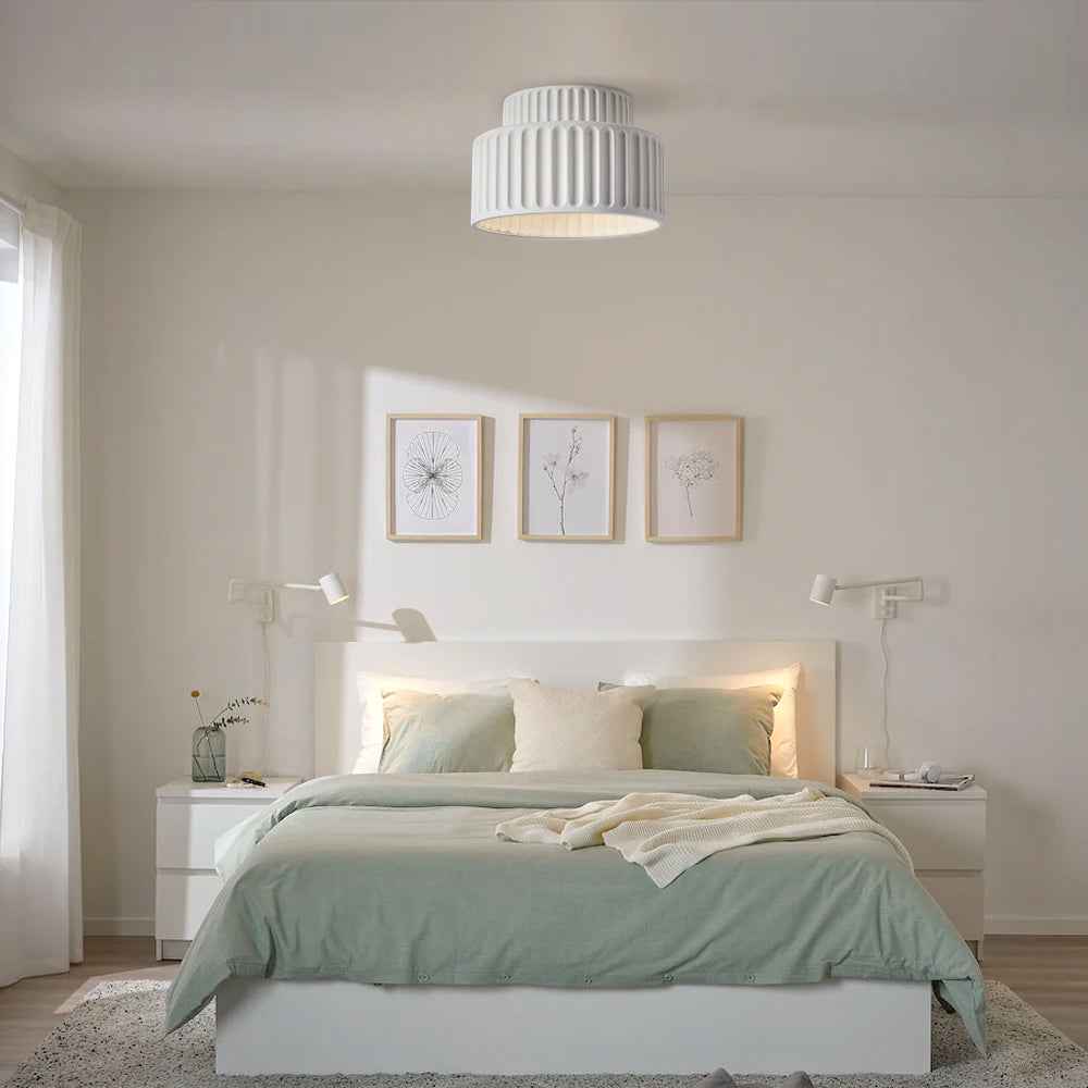 Bela Compacte Plafondlamp | Duurzaam Hars, Retro Ontwerp