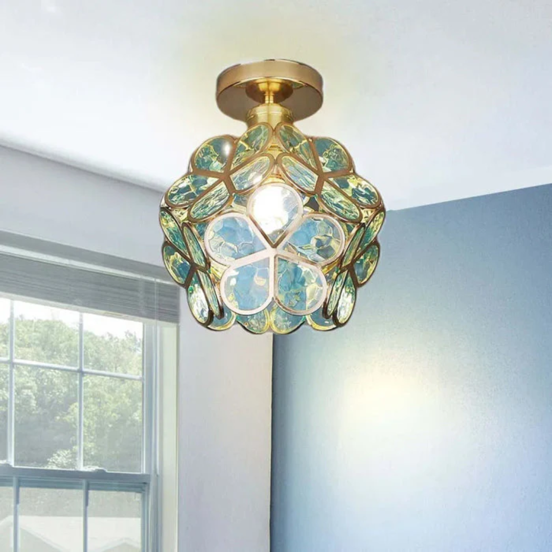 Zyvia - Luxury Glass Flower Ceiling Lamp