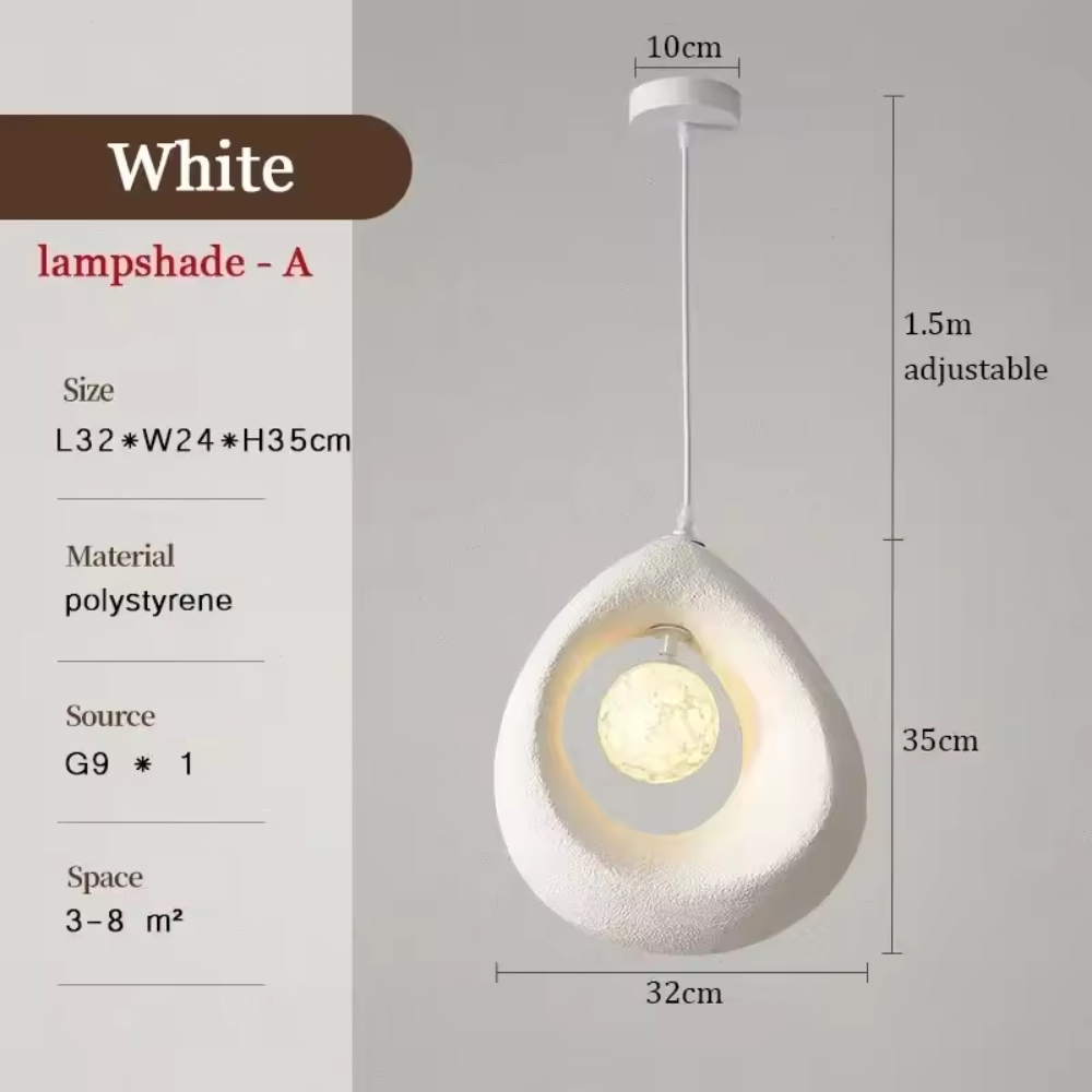 Auralessa - Japanese Wabi Sabi Hanging Lamp with Simple Design