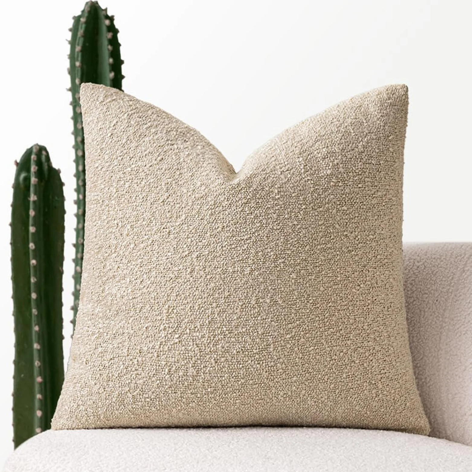 Bela Bouclé Kussenhoes | Elegant Design, 45x45 cm