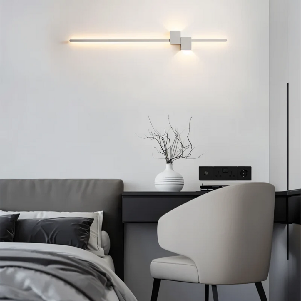 Luxe LED Wall Light | Modern Aluminium Design, Warm White Glow