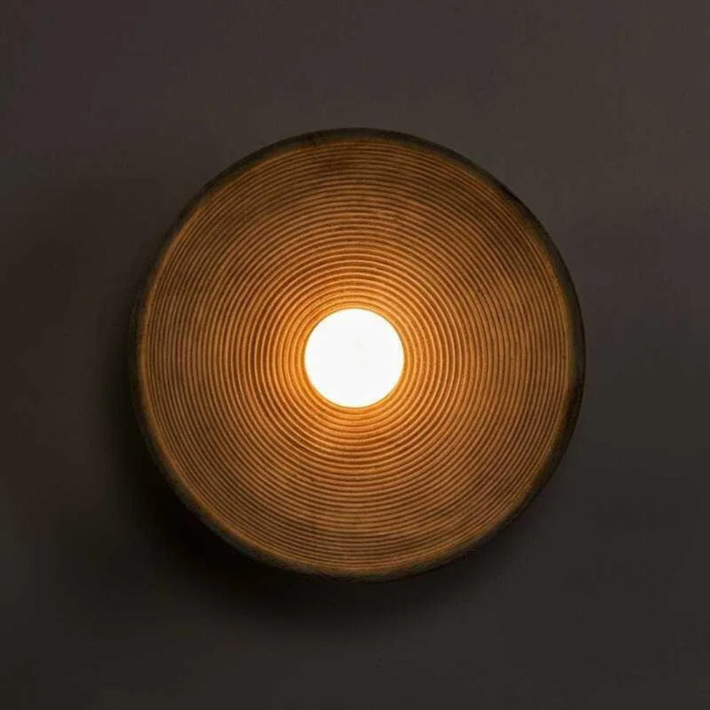 Enso Wall Lamp | Textured Pasta Resin, Japandi Design