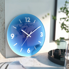Bela Glass Wall Clock | Modern Gradient Design, Silent Quartz Movement