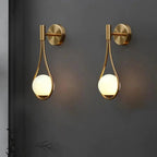 Gemma Wandlamp | Sculpturaal Design met Glazen Orb, Dimbare LED