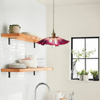 Myloq - Vintage Lotus Glass Hanging Lamp