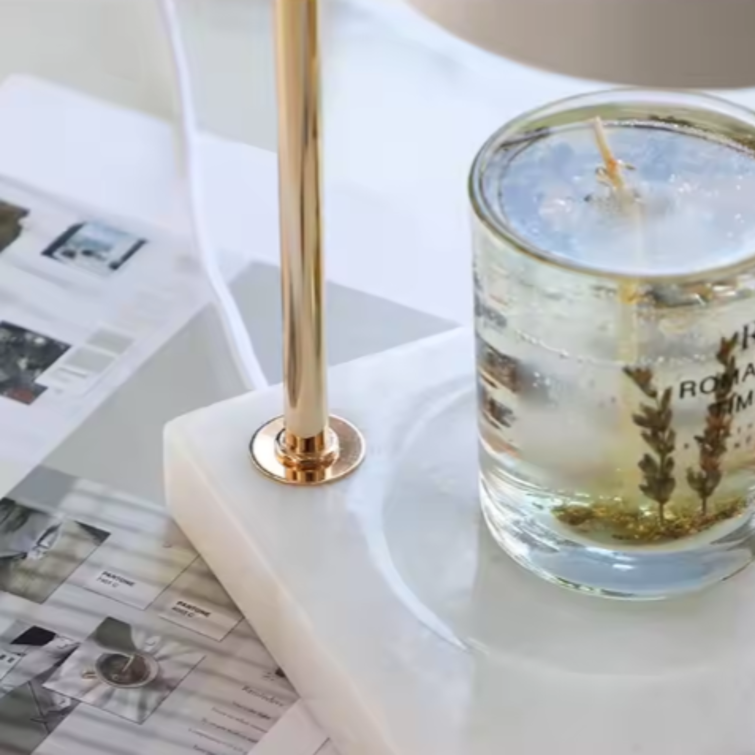 Serenity – White Marble Nordic Table Lamp