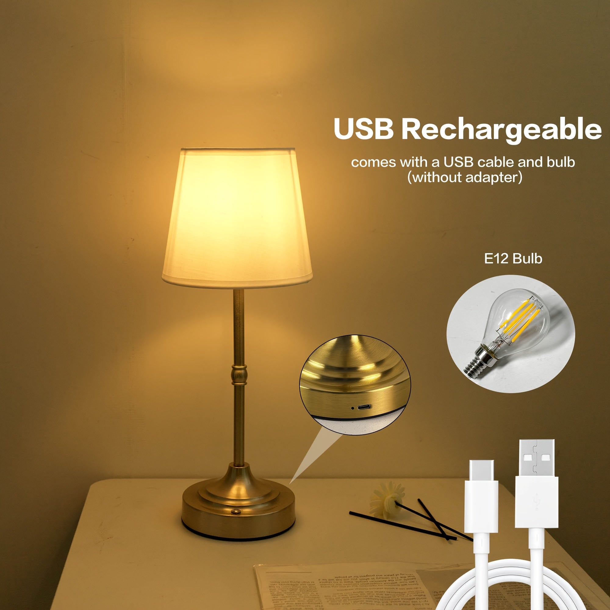 Bela Dimmable Table Lamp | Touch Control, Cordless Design