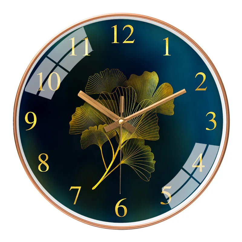 Fiora Wall Clock | Elegant Floral Design, Silent Quartz Mechanism