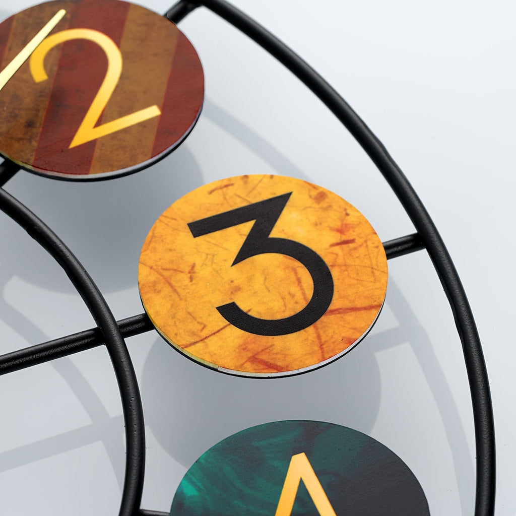 Bello Wall Clock | Retro Iron Design, Silent Quartz Movement