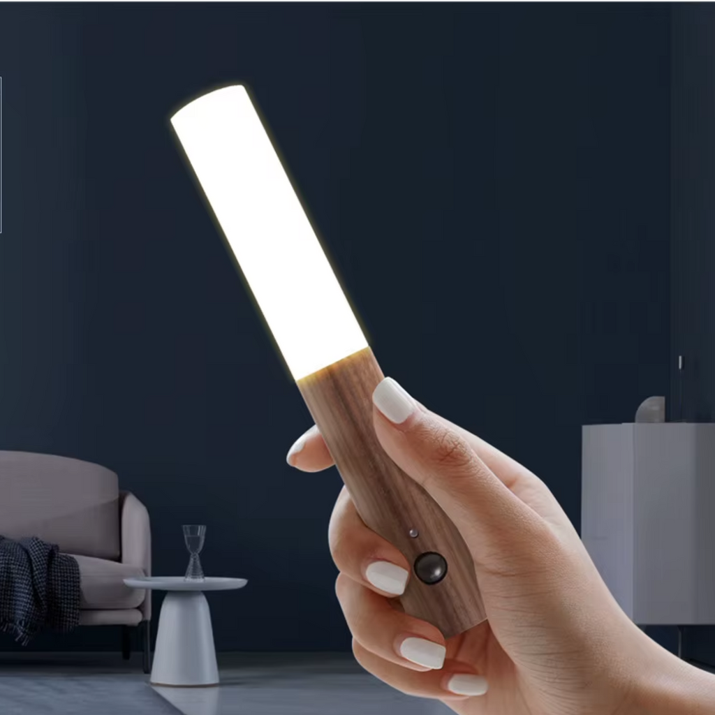 Glow – Natural Wood & Frosted Glass Portable Night Light