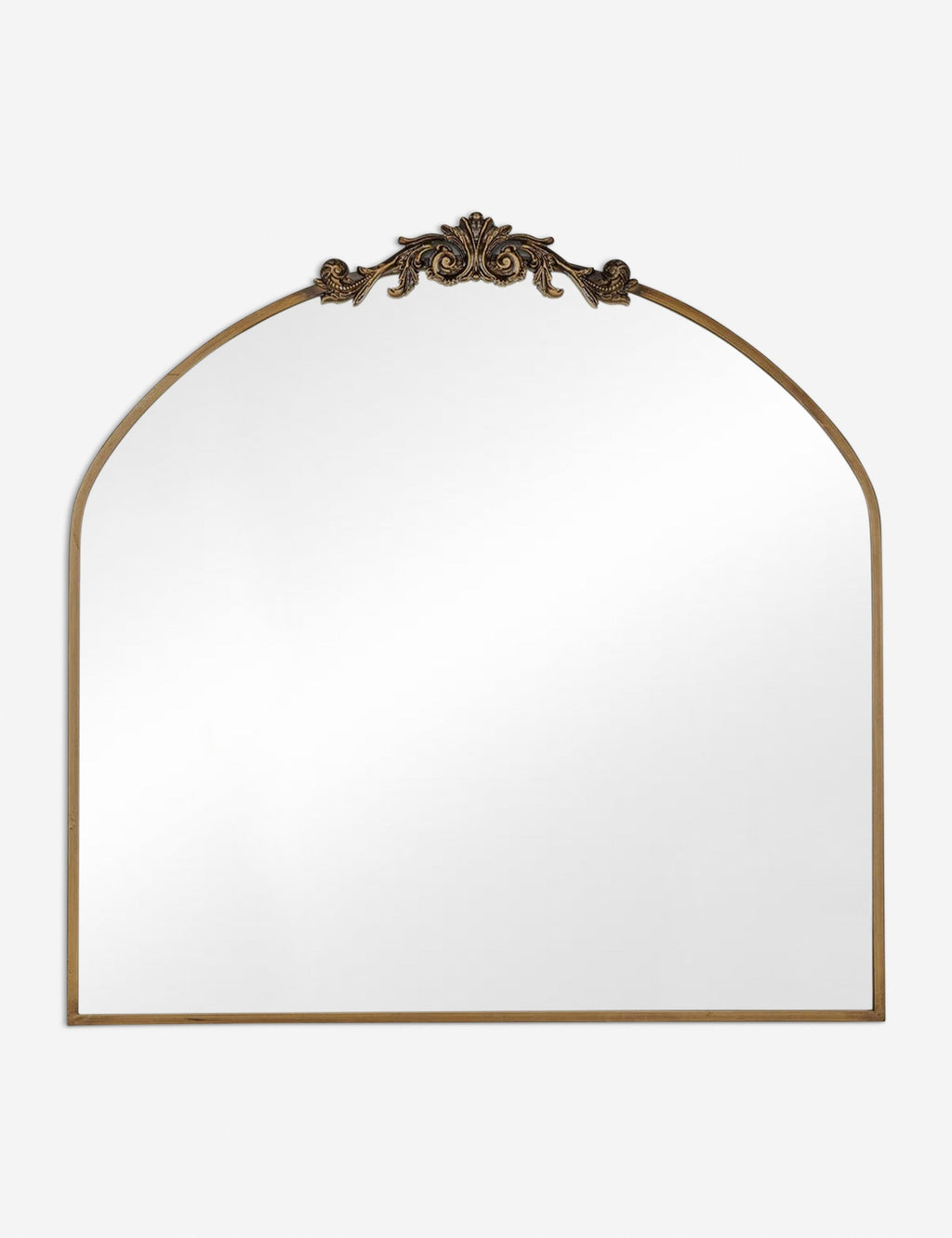Tulca Curved Wall Mirror | Vintage Scroll Metal Frame