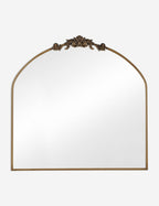 Tulca Curved Wall Mirror | Vintage Scroll Metal Frame