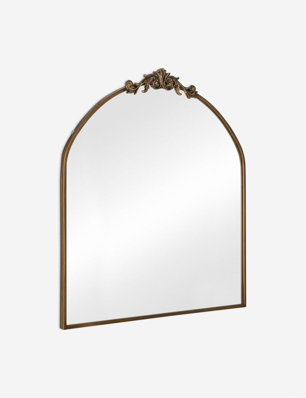 Tulca Curved Wall Mirror | Vintage Scroll Metal Frame